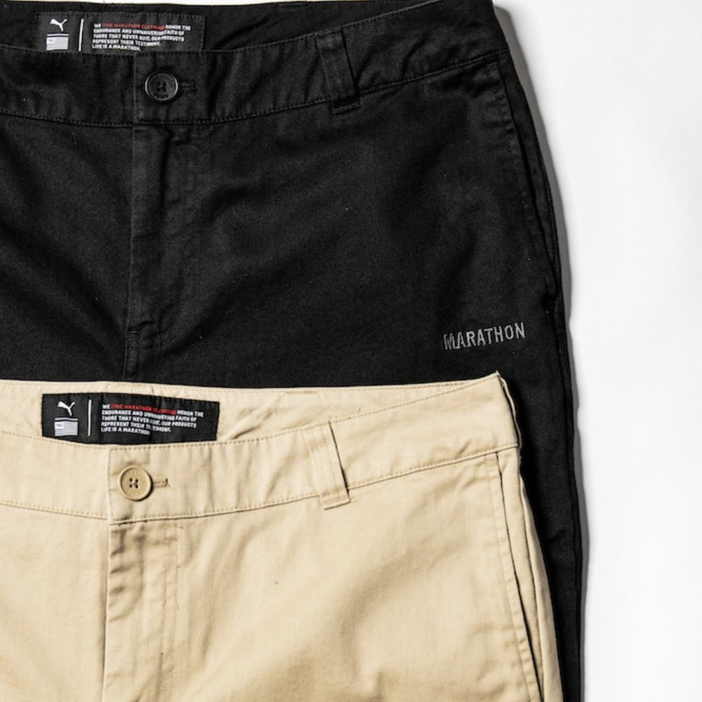 NWT Nipsey Hussle TMC Marathon x Puma Cargo Straight Leg Pant 34 Black 596572-01